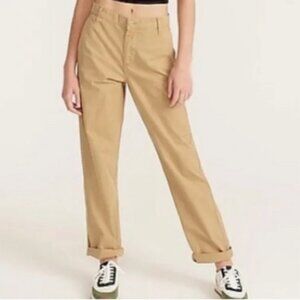 J.CREW Slouchy Boyfriend Chino Pants Size 30T Khaki Tan